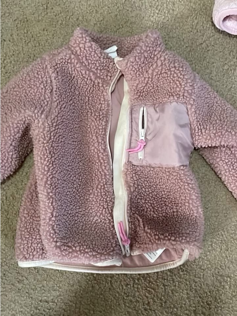 H&M toddler Plush Sherpa Jacket - Pink